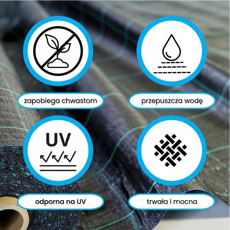 Bardzo Mocna Agrotkanina 100g Na Chwasty Na Metry Uv DARMOWA WYSYŁKA