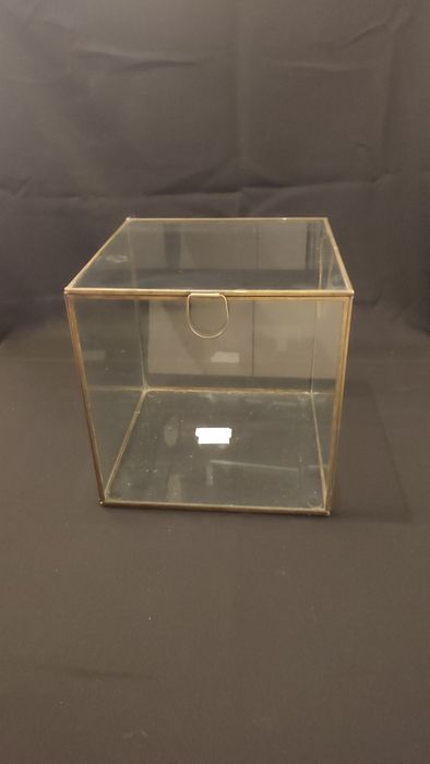 Expositor Vidro/Latão 26x26x26
