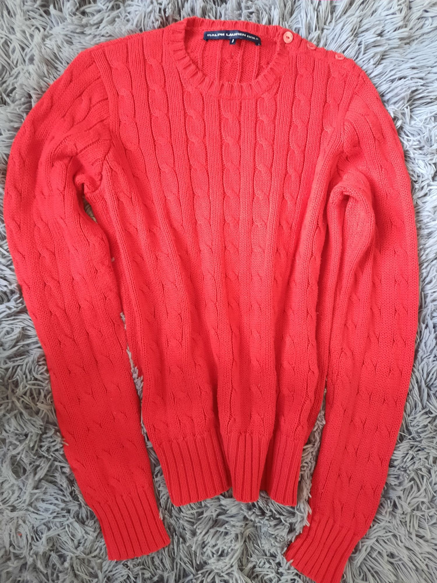 Ralph Lauren Golf sweter ze splotem krwistoczerwony