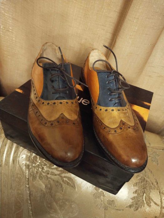 Туфлі-броги оксфорди спектатори шкіряні чоловічі Melvin & Hamilton 40р