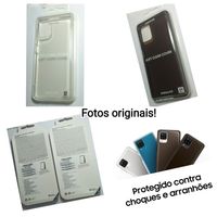 Capa Silicone P/ Samsung A12 /M12  Transparente/Preto Mate -ORIGINAL