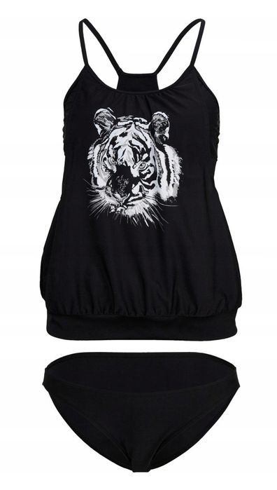 B.P.C czarne tankini z nadrukiem 42.