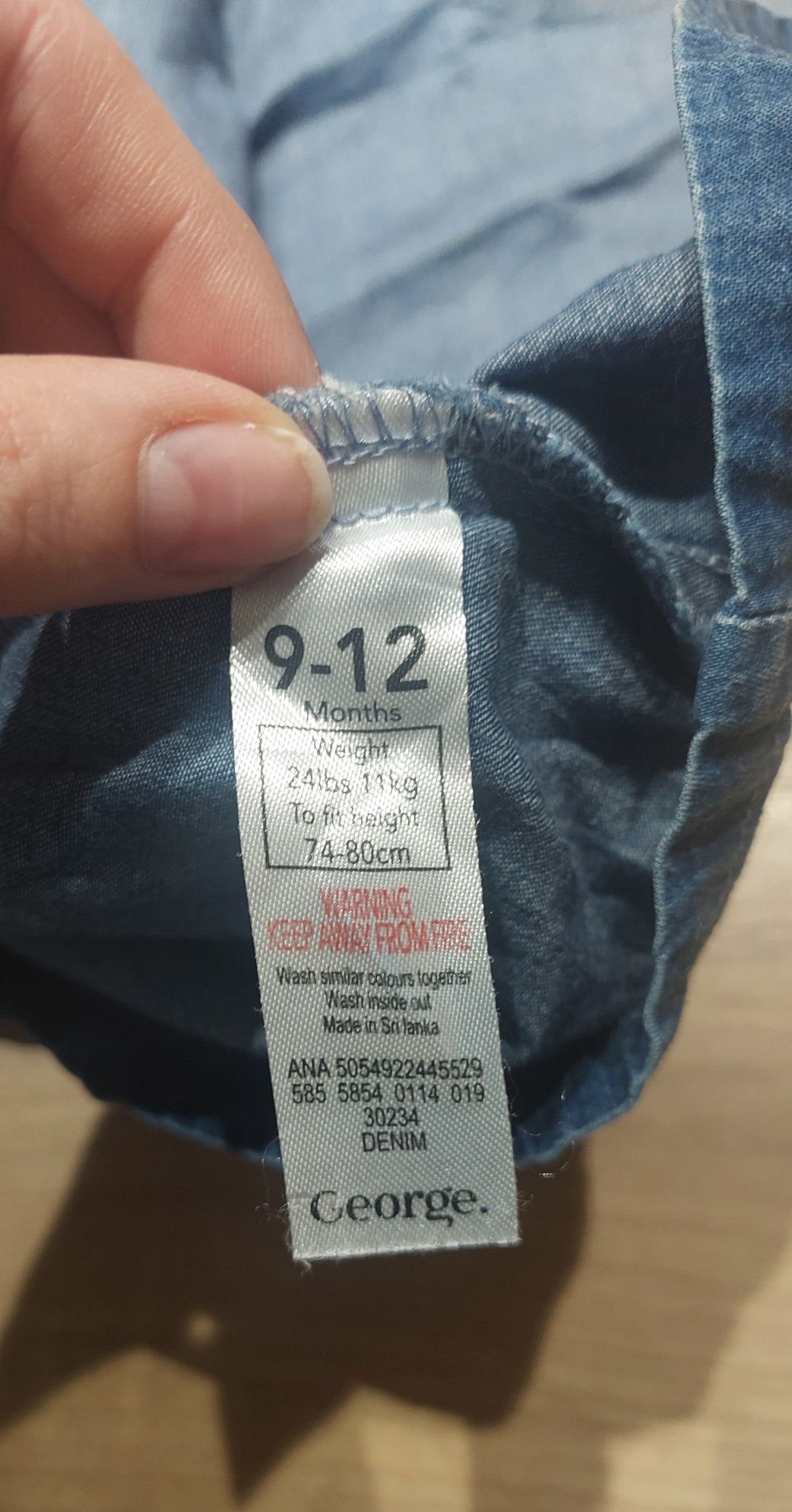 Sukienka jeansowa rozmiar 74-80