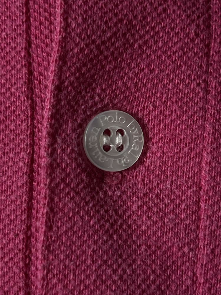 Polo Ralph Lauren Rosa Logo Azul Escuro – Tamanho L – Ótimo estado