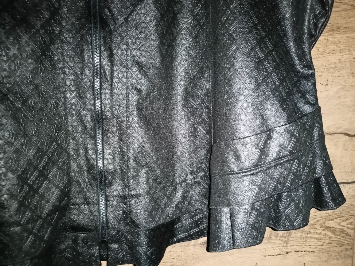 Eleganckie czarne ponczo narzuta 7 XL