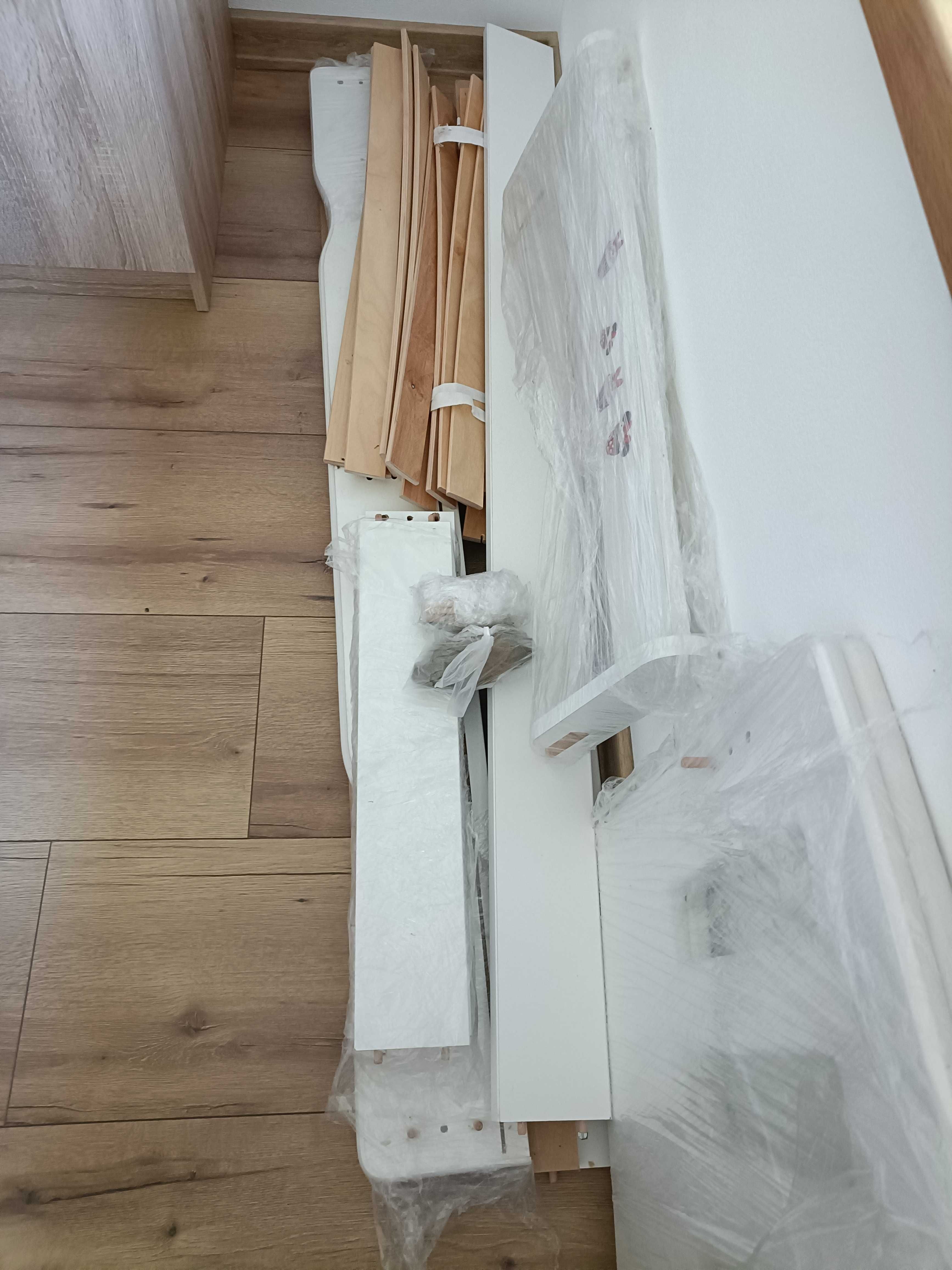 Łóżko dziecięce 160x80 białe z szufladą