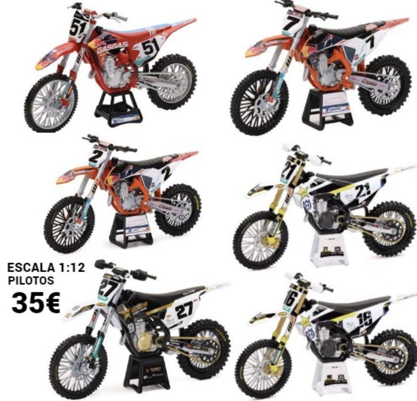 Miniaturas motos Motocross