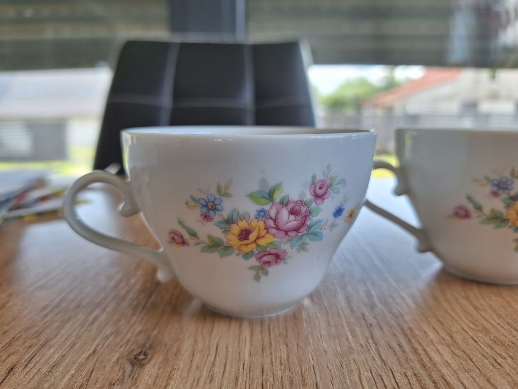 3 filiżanki kahla porcelana