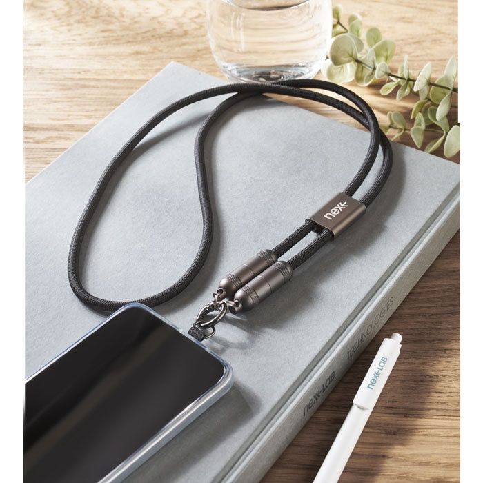 Lanyard com cabo de carregamento