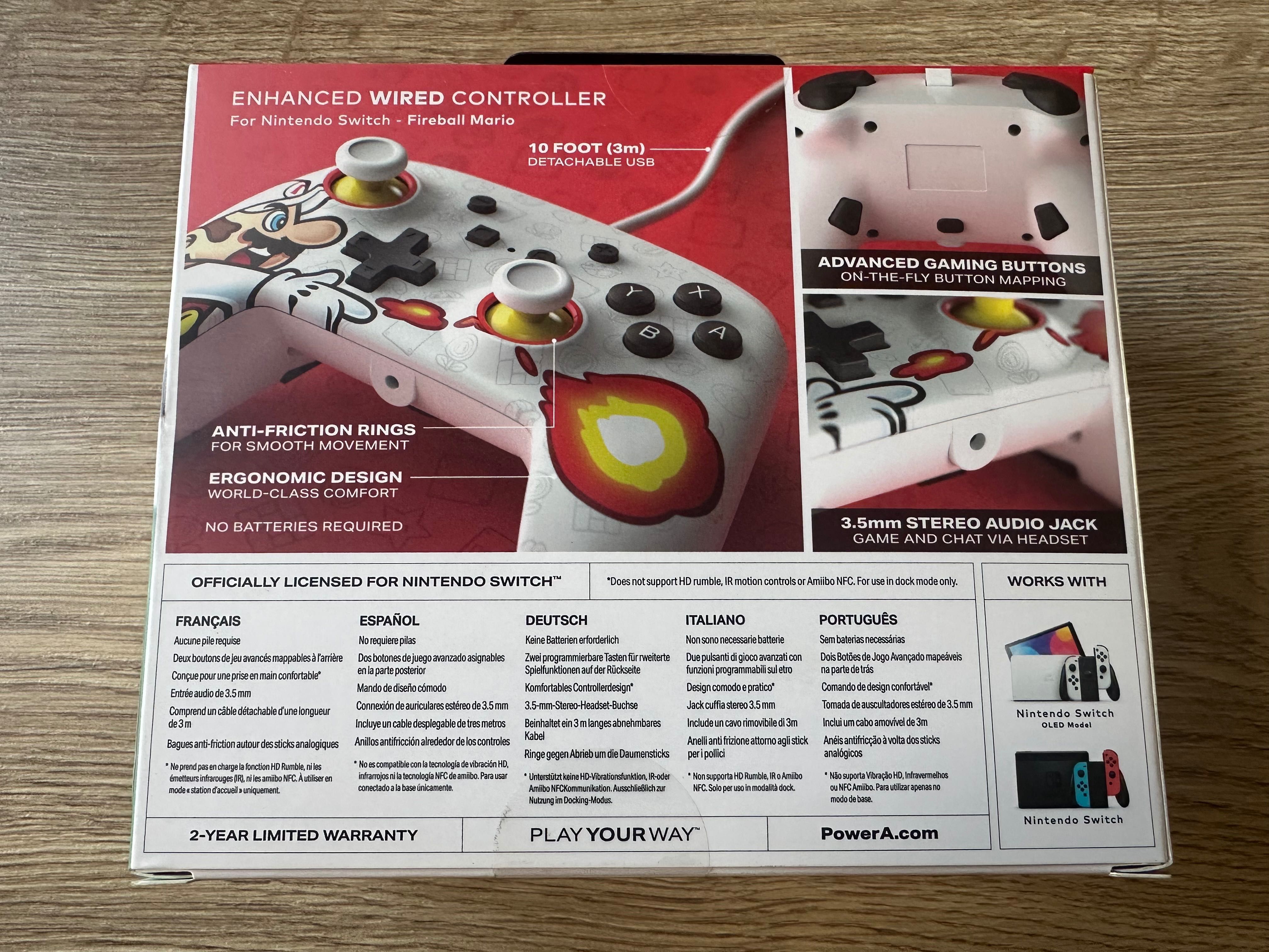 Nintendo Switch joypad - Fireball Mario - nowy, fabryczne plomby