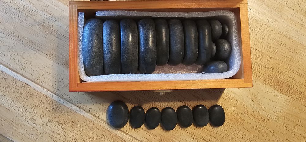 Kamienie bazaltowe z lawy wulkanicznej - 20 sztuk Masaż