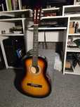 Mikser, statyw, gitara, ukulele