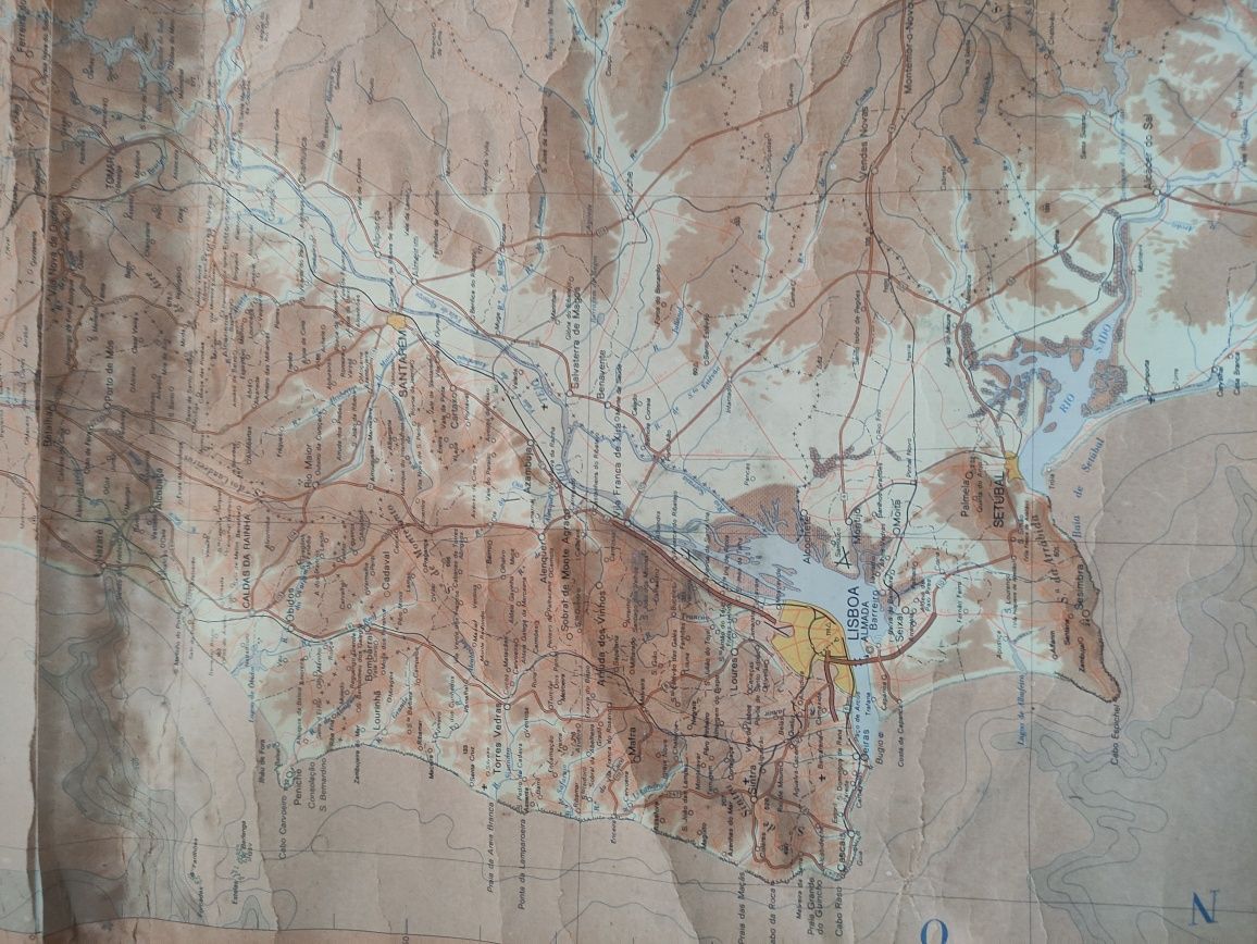 Carta / Mapa de Portugal 1974