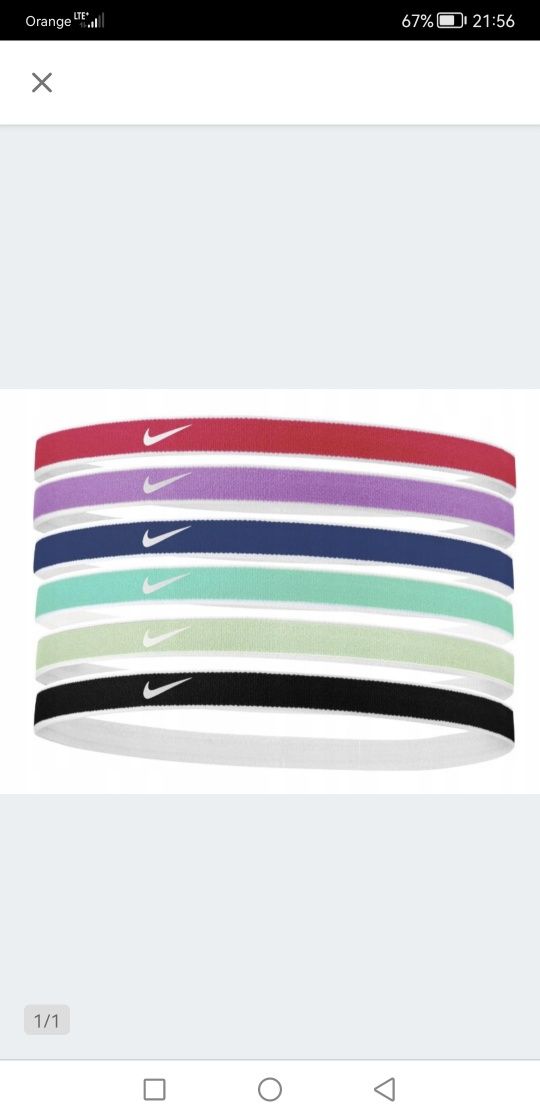 Opaski gumki NIKE na włosy opaska na głowę 1szt