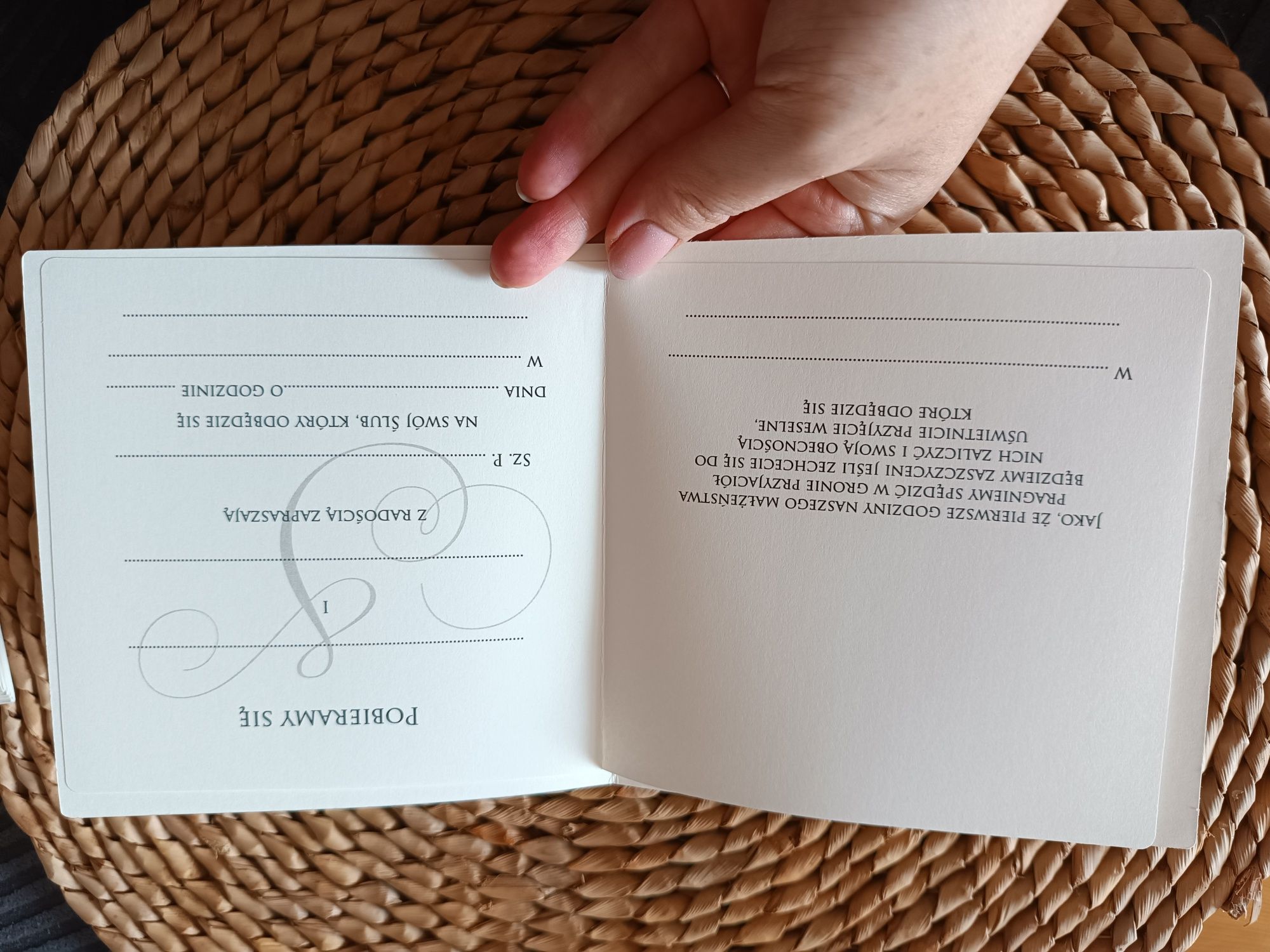 2zestawy zaproszeń ślubnych po 10sztuk
