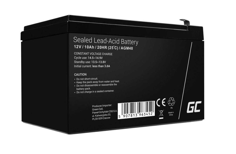 Акумулятор AGM 12V 10AH для ДБЖ, велосипеда