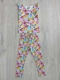 Komplet legginsy bluzka motylki lily grey 110