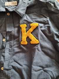 Super koszula Zara niebieska z literą K