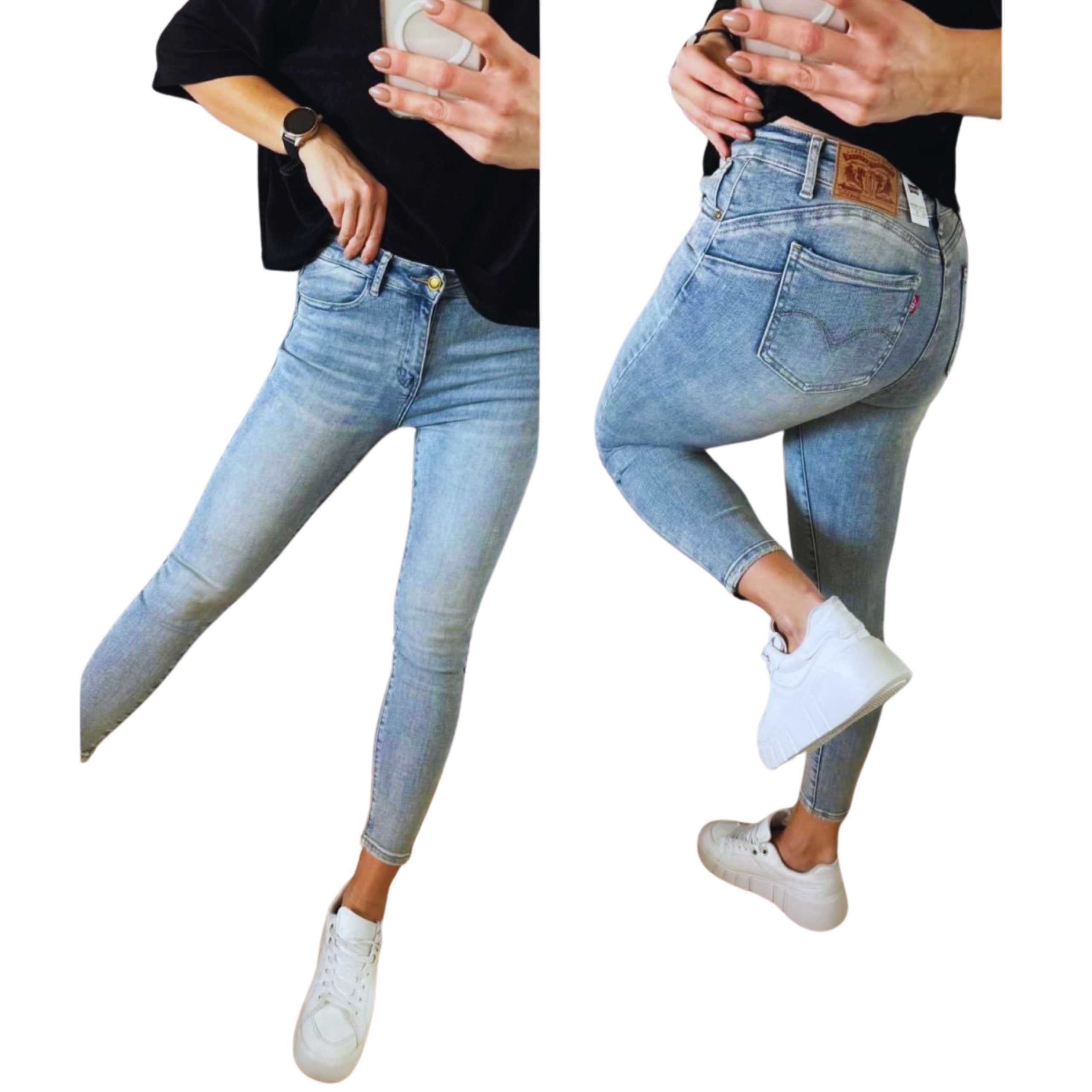 Spodnie damskie jeansy rurki push-up LIFE'S M.sara XXL