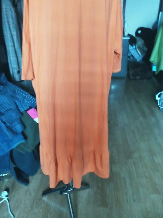 Sukienka damska bawelna 8XL luzna pomarancz