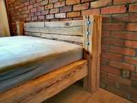 Drewniane łóżko, Retro z starych belek, 160/180x200
