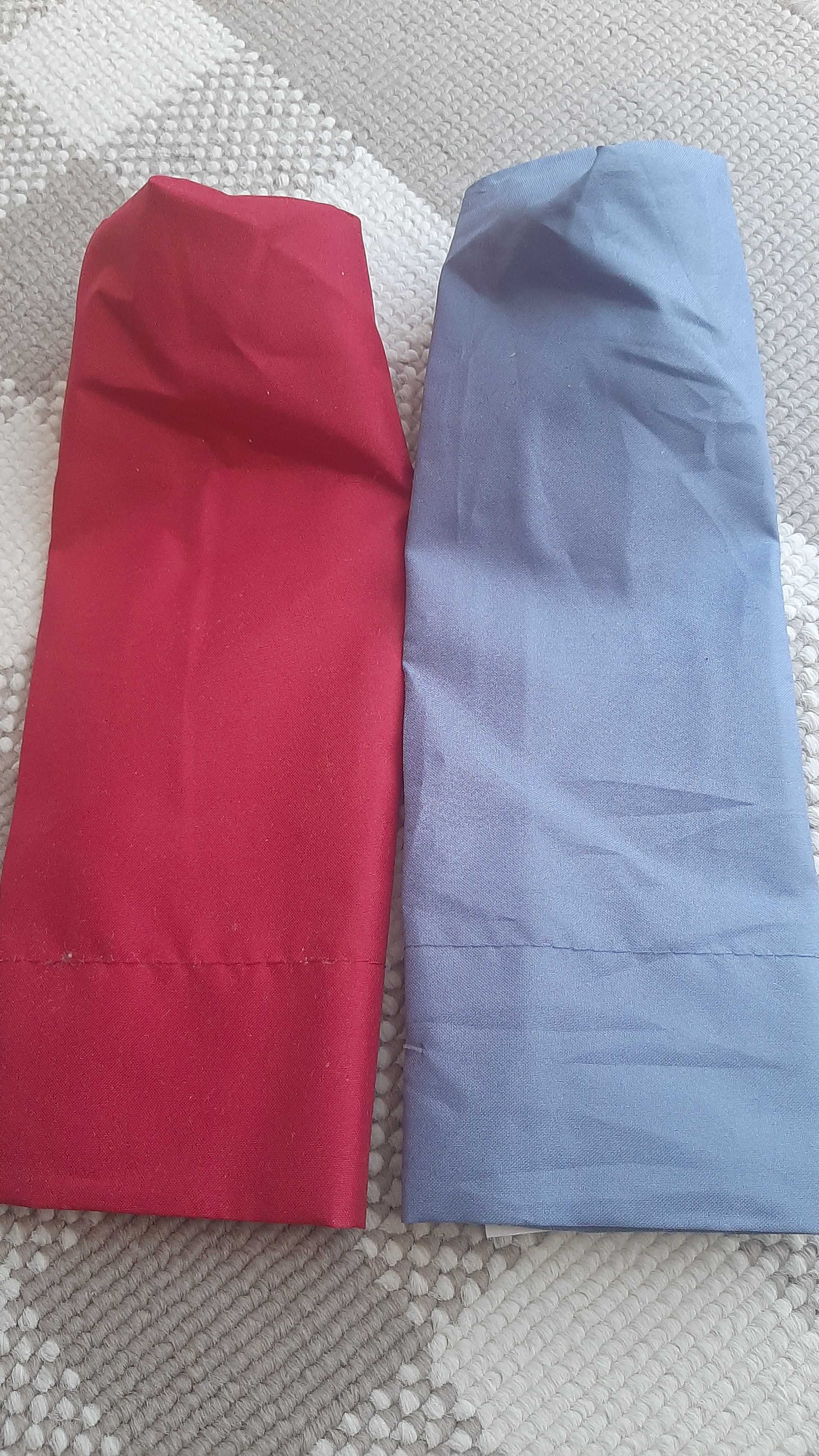 Ortalionowe etui na mały parasol czerwone niebieskie
