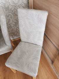 Pokrowce na krzesła ze wzorem liście 4 szt uniwersalne i elastyczne