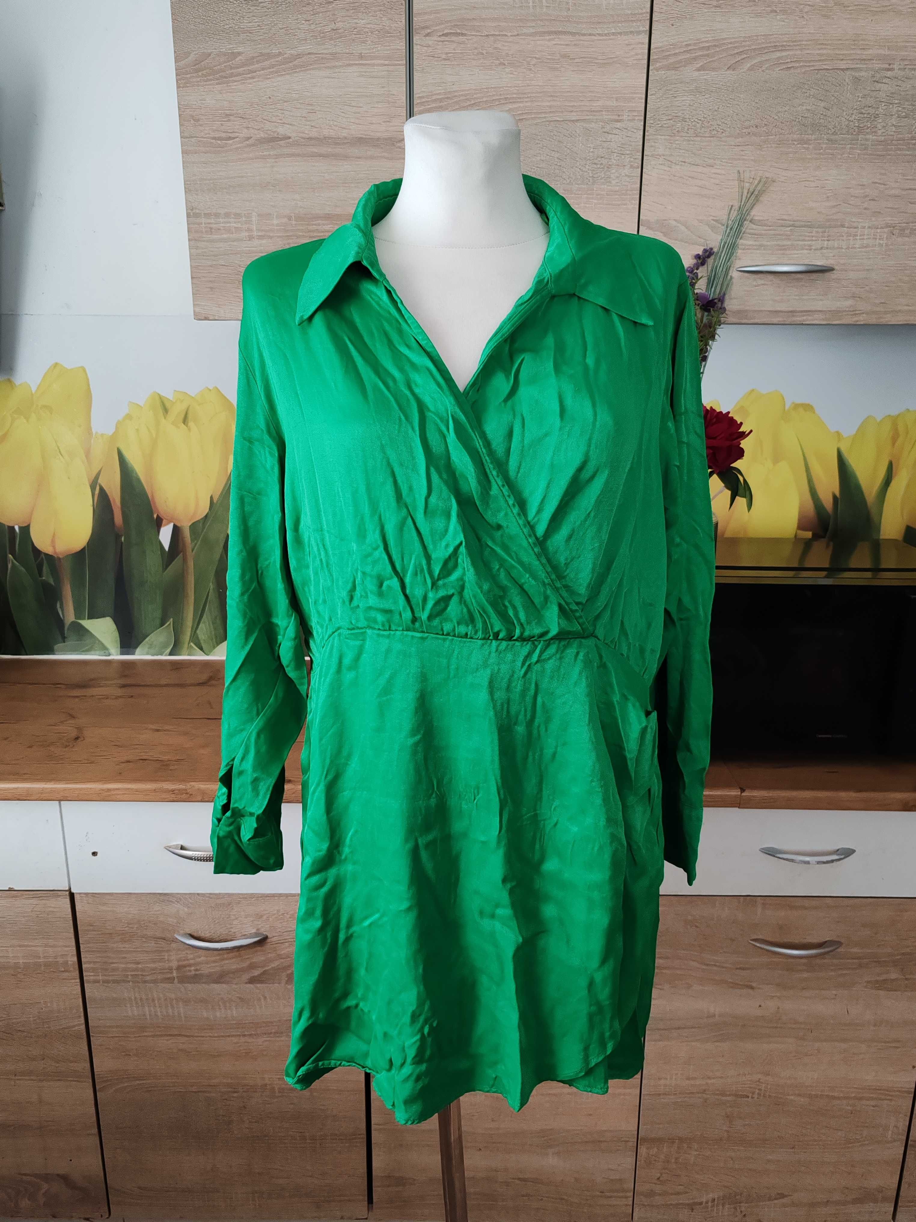 Śliczna koktajlowa mini sukienka Primark rozmiar 48 wiskoza