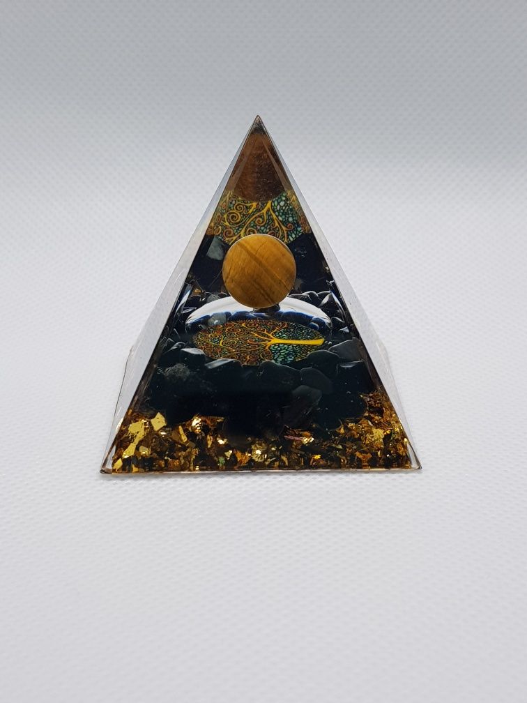 Pirâmide orgonite pedra cristal 5cm * vários modelos