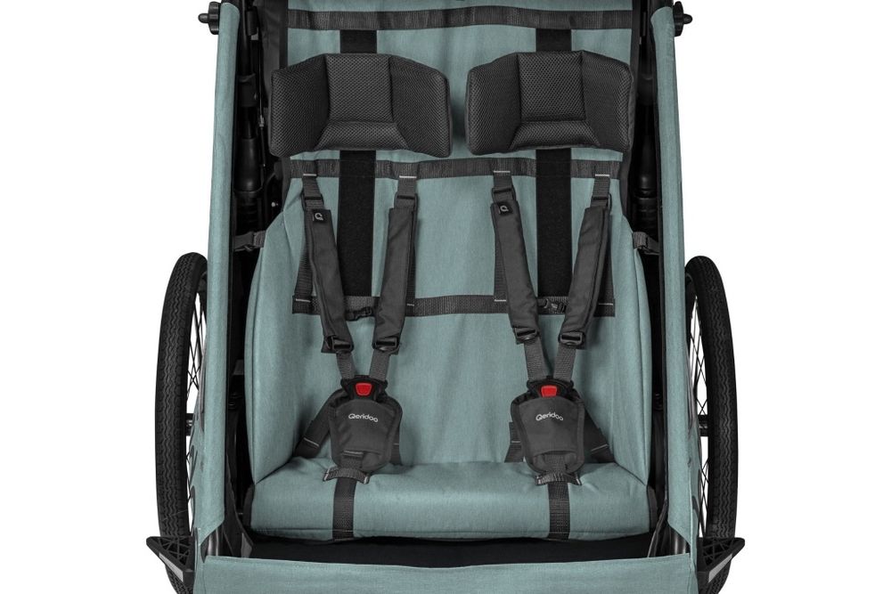 Qeridoo Qupa 2 Plus Mineral Blue 2025 przyczepka rowerowa wózek spacer