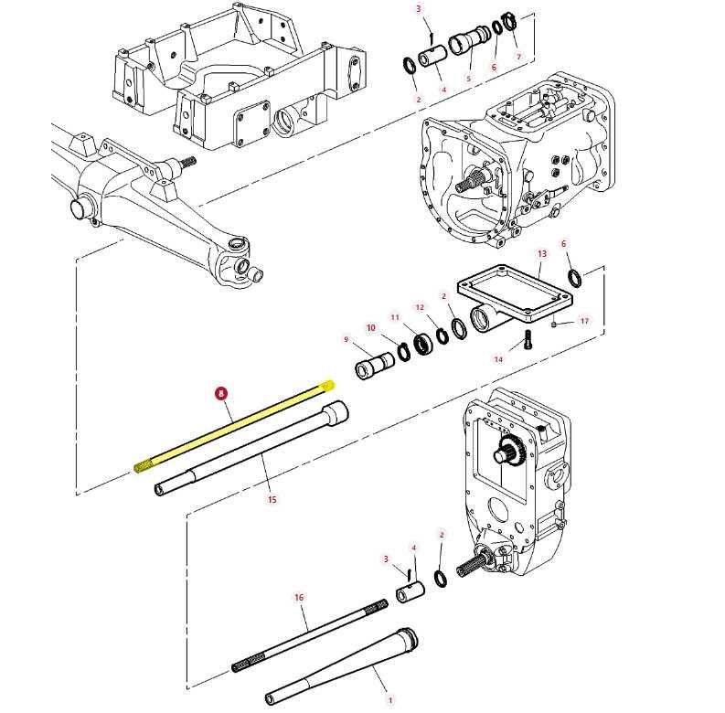 Oryginalny wałek napędowy Massey Ferguson 3800.247M1 OEM AGCO