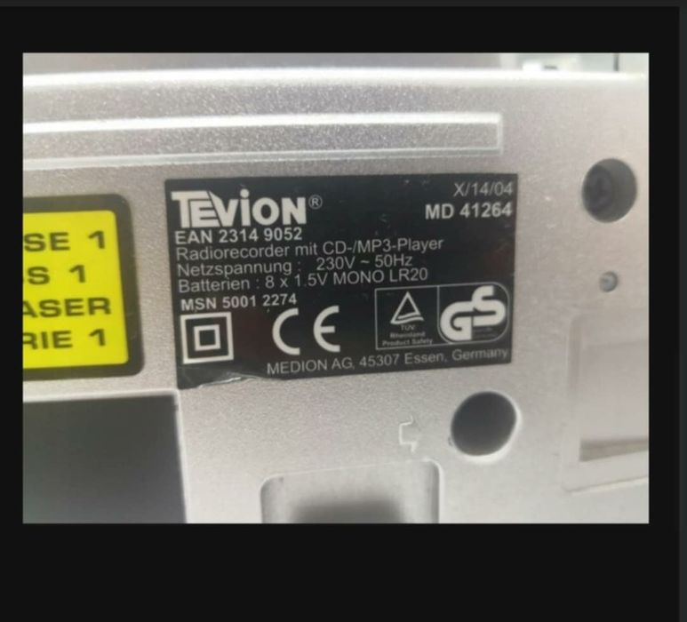 Radiorecorder cd mp3 player MD 41264