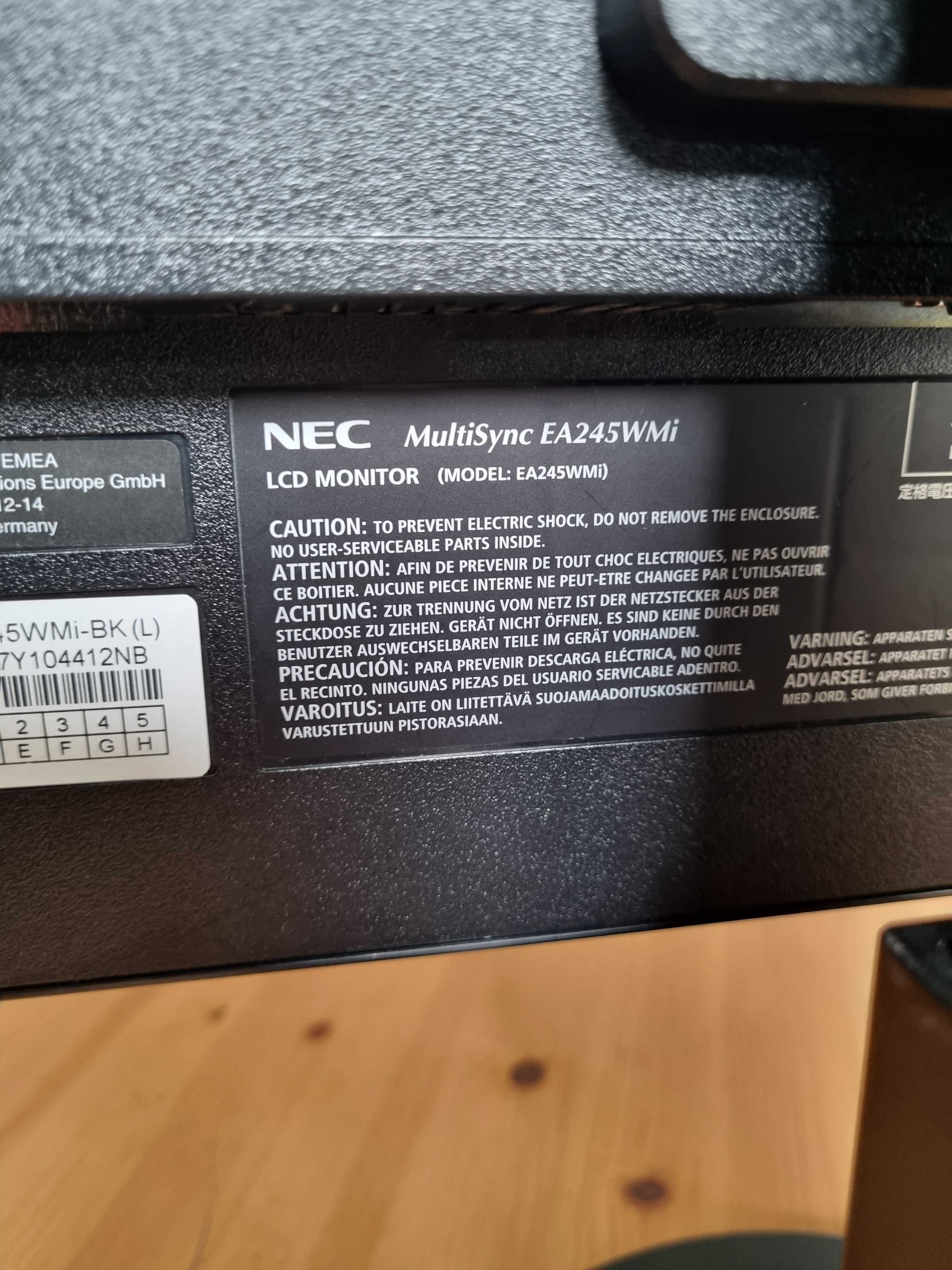 Monitor graficzny NEC MultiSync EA245WMi - skalibrowany