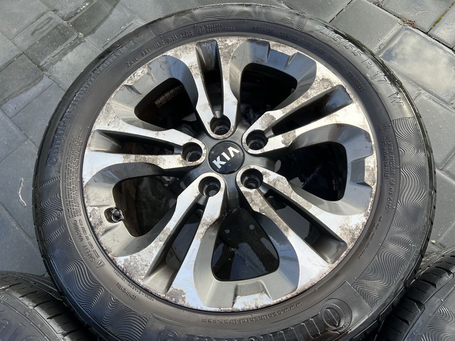 Koła alufelgi Kia 17" 5x114.3 + opony lato Hyundai oryginalne letnie