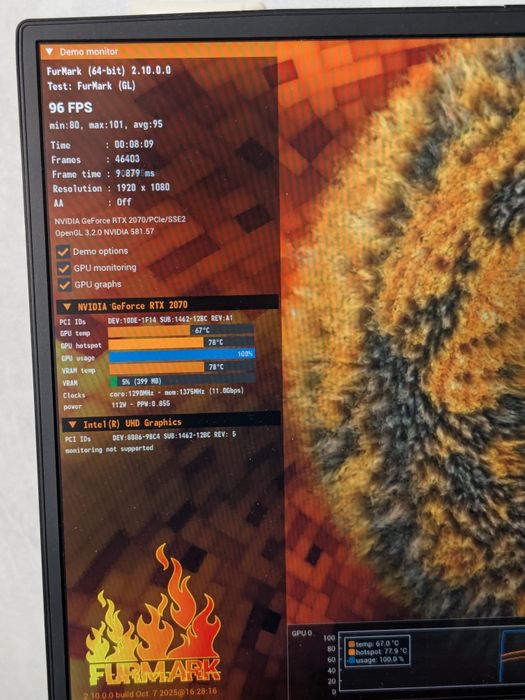 MSI RTX2070/i7 10750H/24GB Ram/SSD 512GB