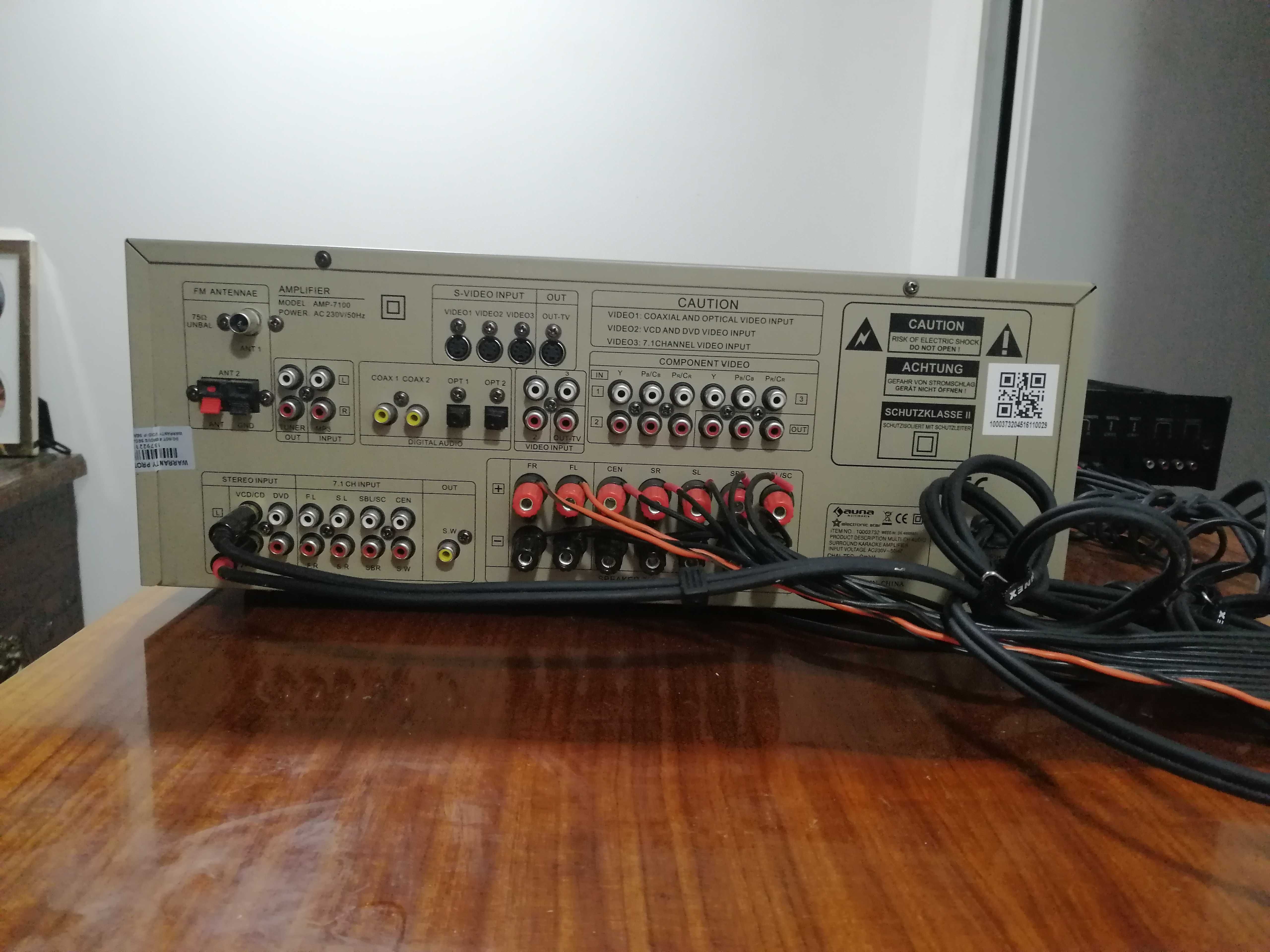 Amplificador AUNA - Digital Theater Music AMP-7100, Multimedia 7.1