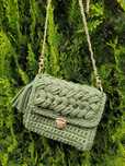 Torebka handmade bawełna sznurek