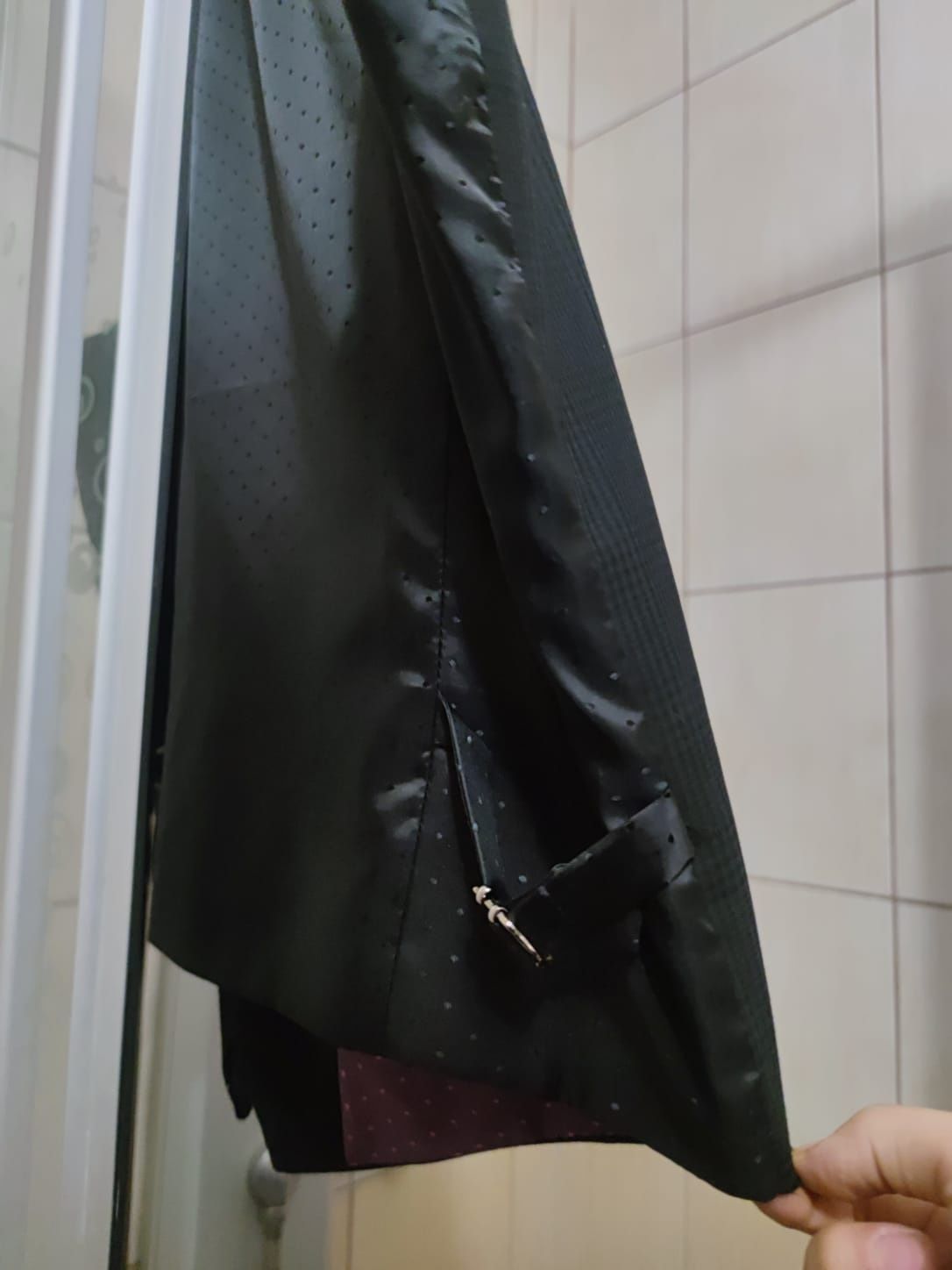 Bezrękawnik elegancki L Marc Darcy L męski do garnituru ciemny czarny