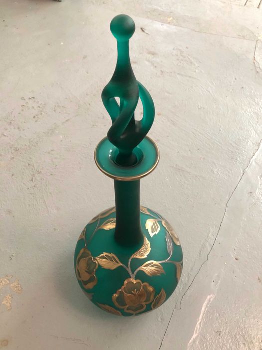 Jarra Verde Marinha Grande Olinda Colaço Peça Única Com Certificado