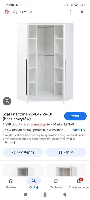 Szafa Replay+ 2 regały Agata Meble dla dziecka