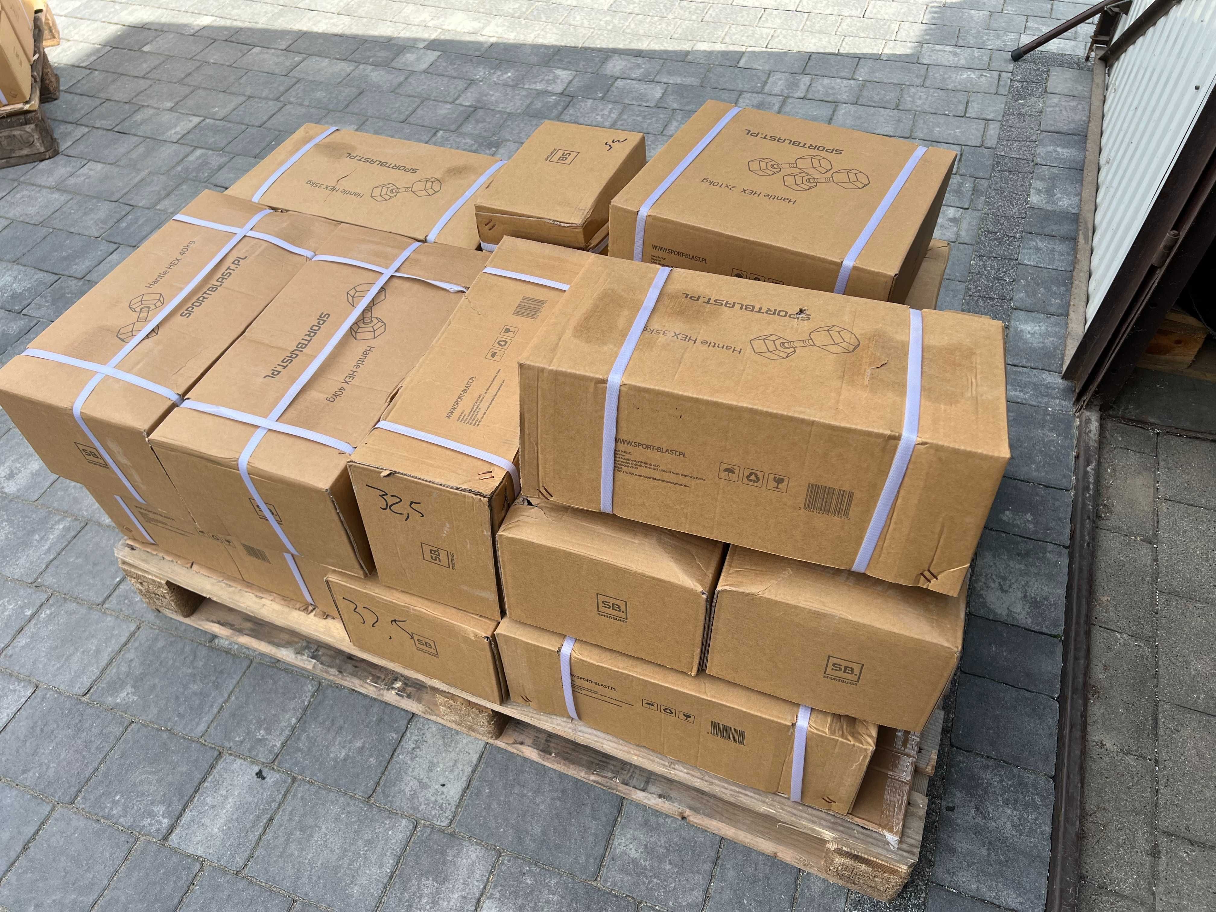 Hantle stałe Hexagonalne HEX żeliwne ogumowane 2,5kg - 50kg