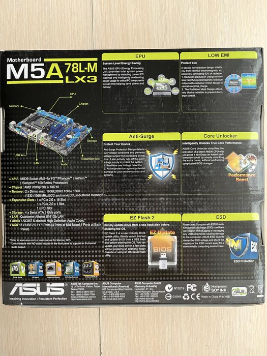 Материнська плата ASUS M5A78L-M LX3 AM3+