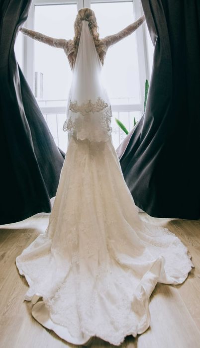 Свадебное платье/Фасон рыбка/Со шлейфом