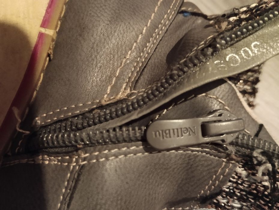 Buty zimowe skórzane r 30 uszkodzony zamek