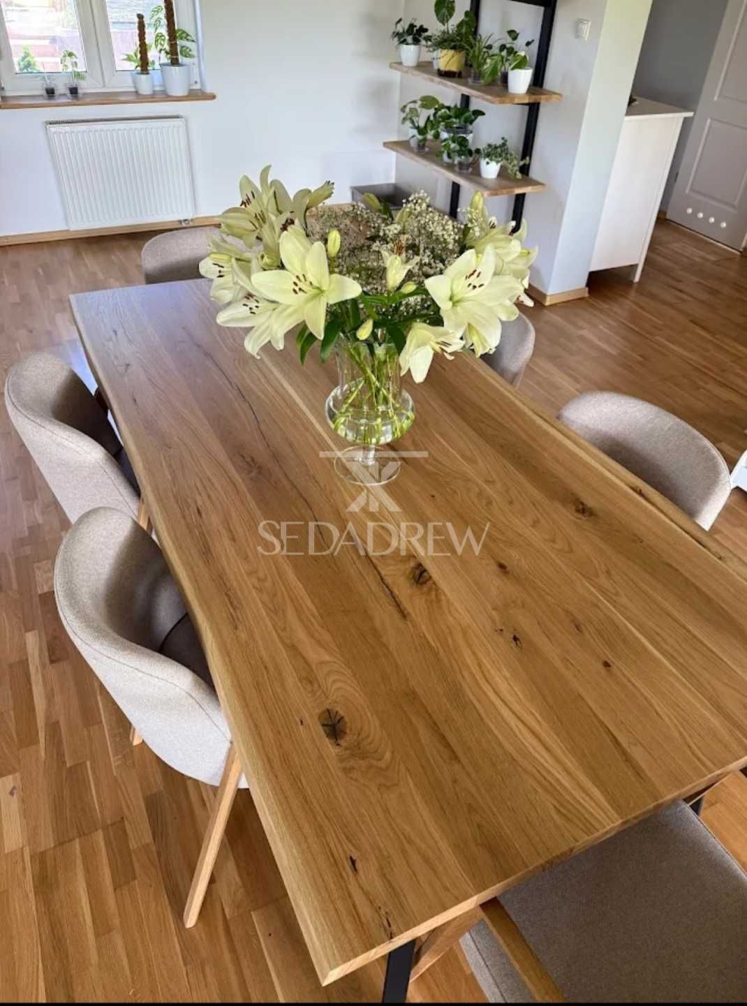 Stoły stoliki regały dębowe rozkładane loft lite drewno na wymiar