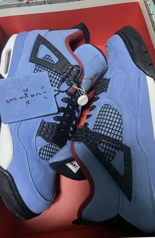 Nowość*NowyJordan4NikeAir4 NiebieskiUnisexTrampki 43