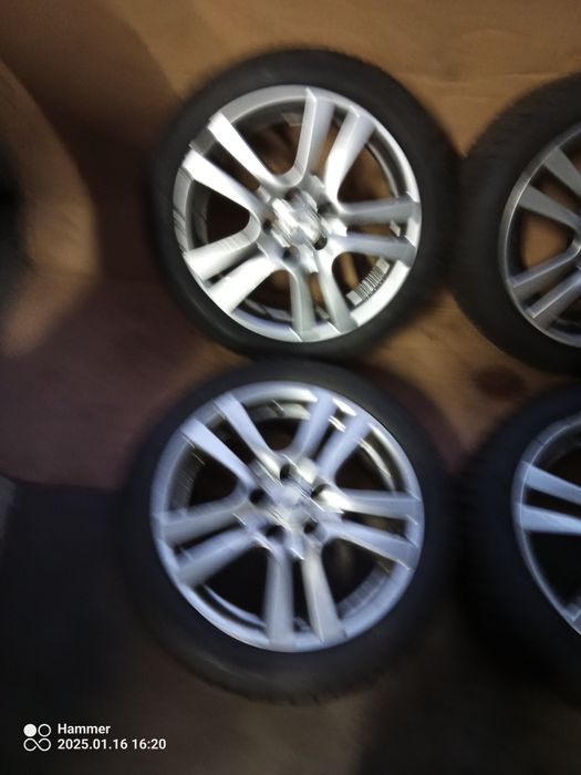 Felgi opony zimowe 195/50 r16 felgi dunlop 7j 16 et38 5x100 seat skoda