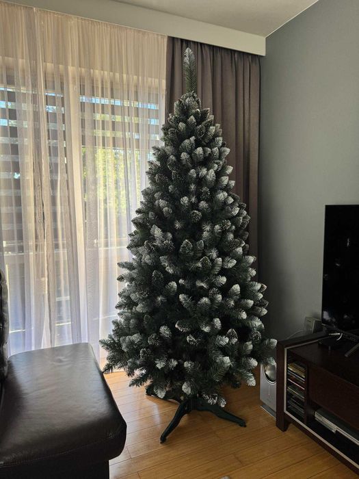 Sztuczna Choinka na stojaku 220 cm 2,2 m 2 – gęsta naturalny wygląd