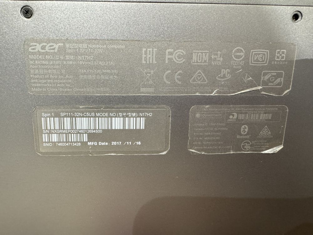 Komputer Acer Spin 1 N17H2