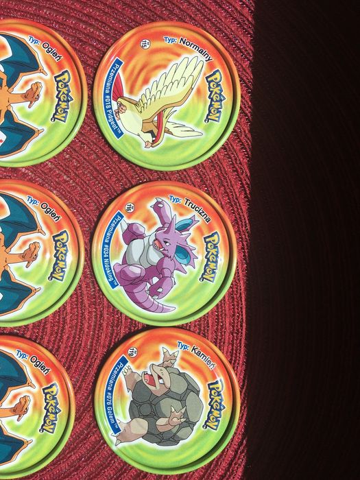 Pokemon big tazo duze zielone metal tazo cheetos lays chio star foods